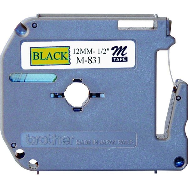 Brother Tape, Label, 1/2""-Bk/Gd BRTM831